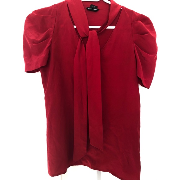 Club Monaco red silk blouse - Picture 1 of 6